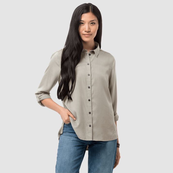 Camisa Manga Larga Jack Wolfskin Mojave Mujer Grises Mexico-4171356